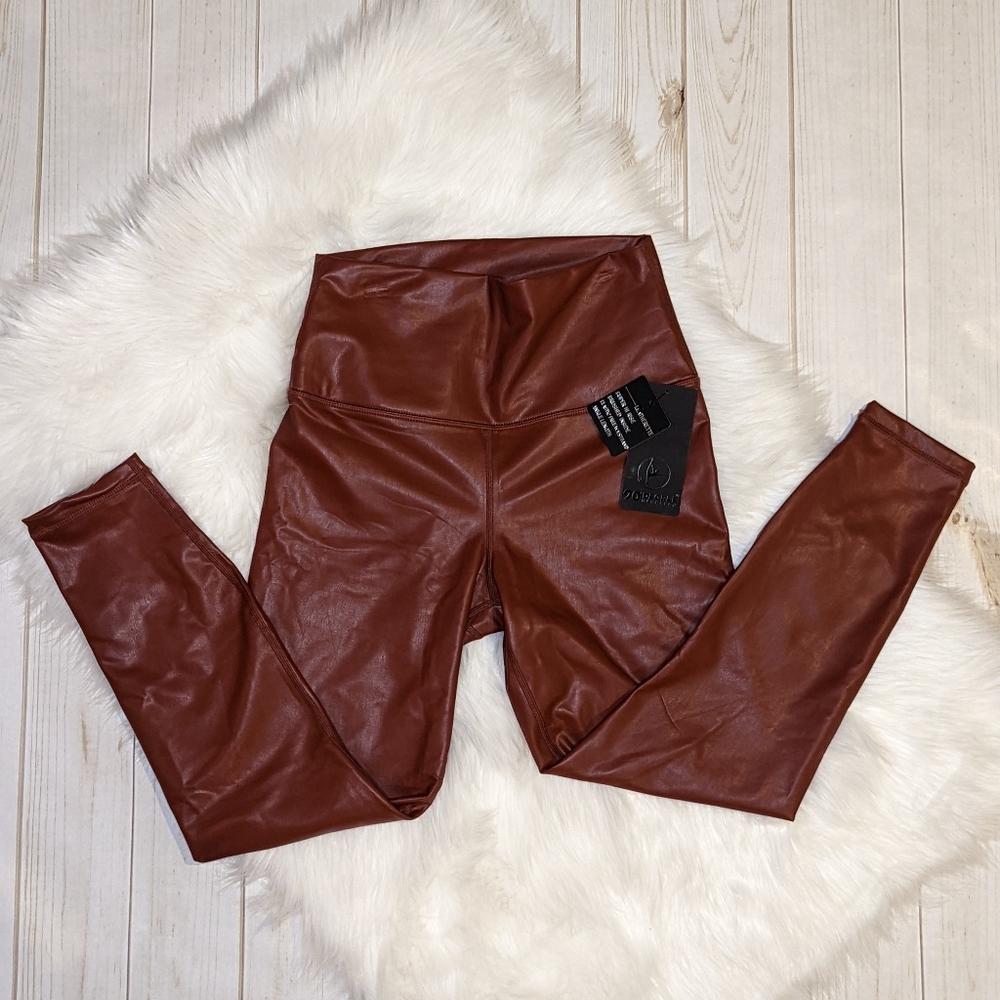 Faux leather leggings